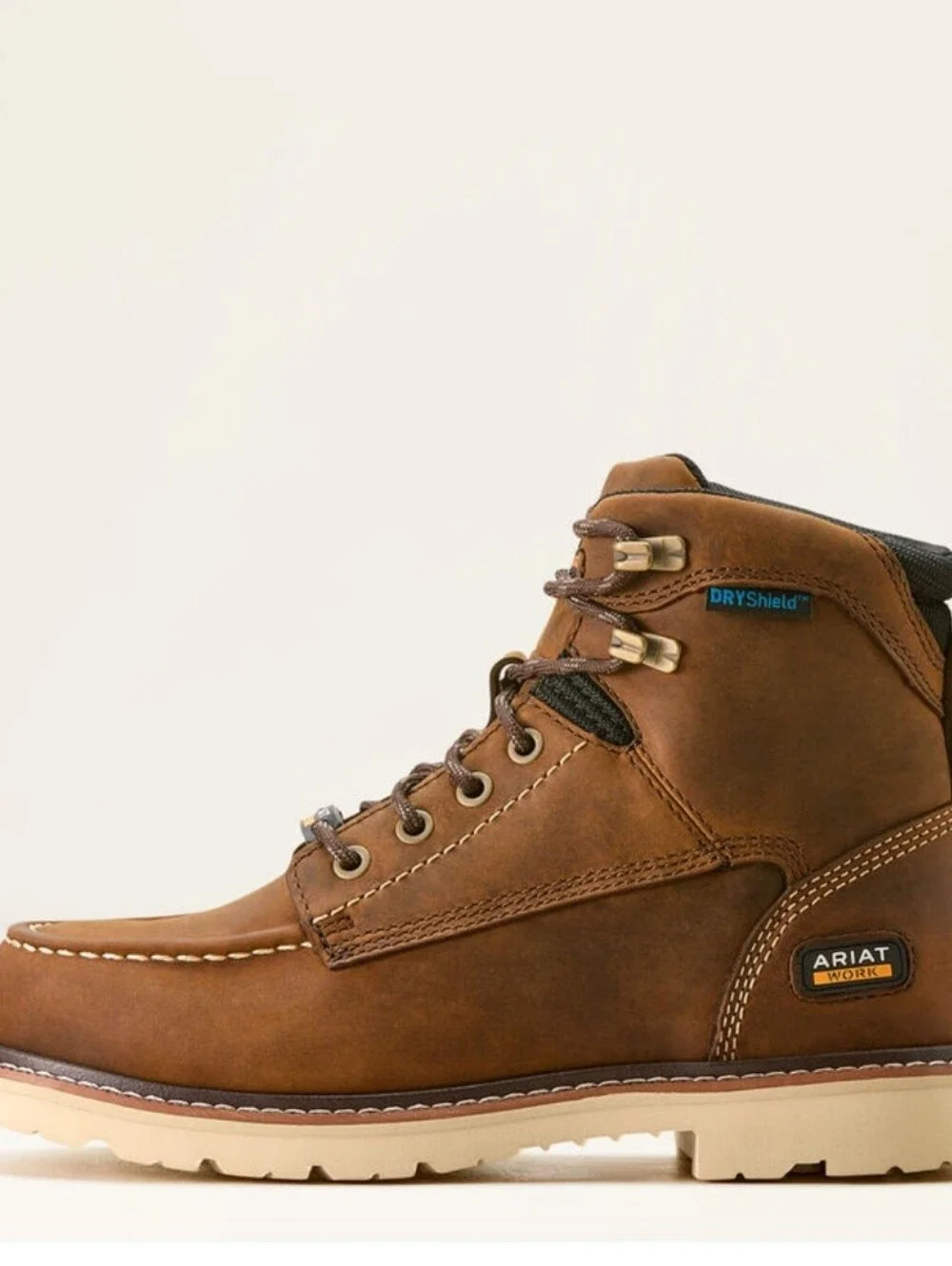 Ariat Rebar Lift H2O Brown Leather Waterproof Lace-Up Ankle Boots US 9.5 C Wide